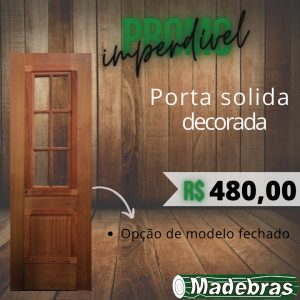 Promoção: Porta sólida decorada